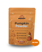 WulfJoy Pumpkin Powder 150g pouch for dogs, front of pack